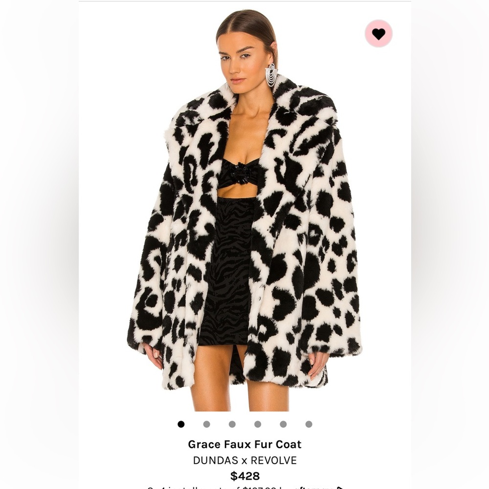 Dundas x Revolve Grace Faux Fur Coat